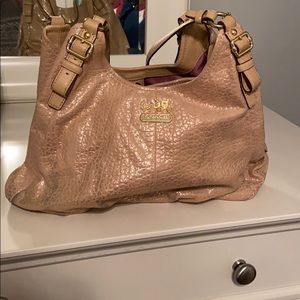 Clearance!   Stunning gold and beige Coach purse